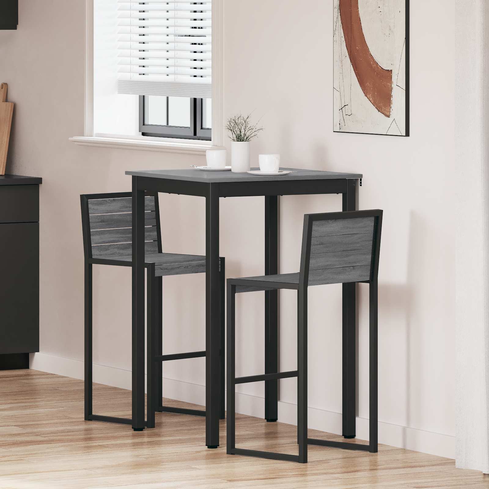 vidaXL Masă Bar în Picioare Lemn compozit