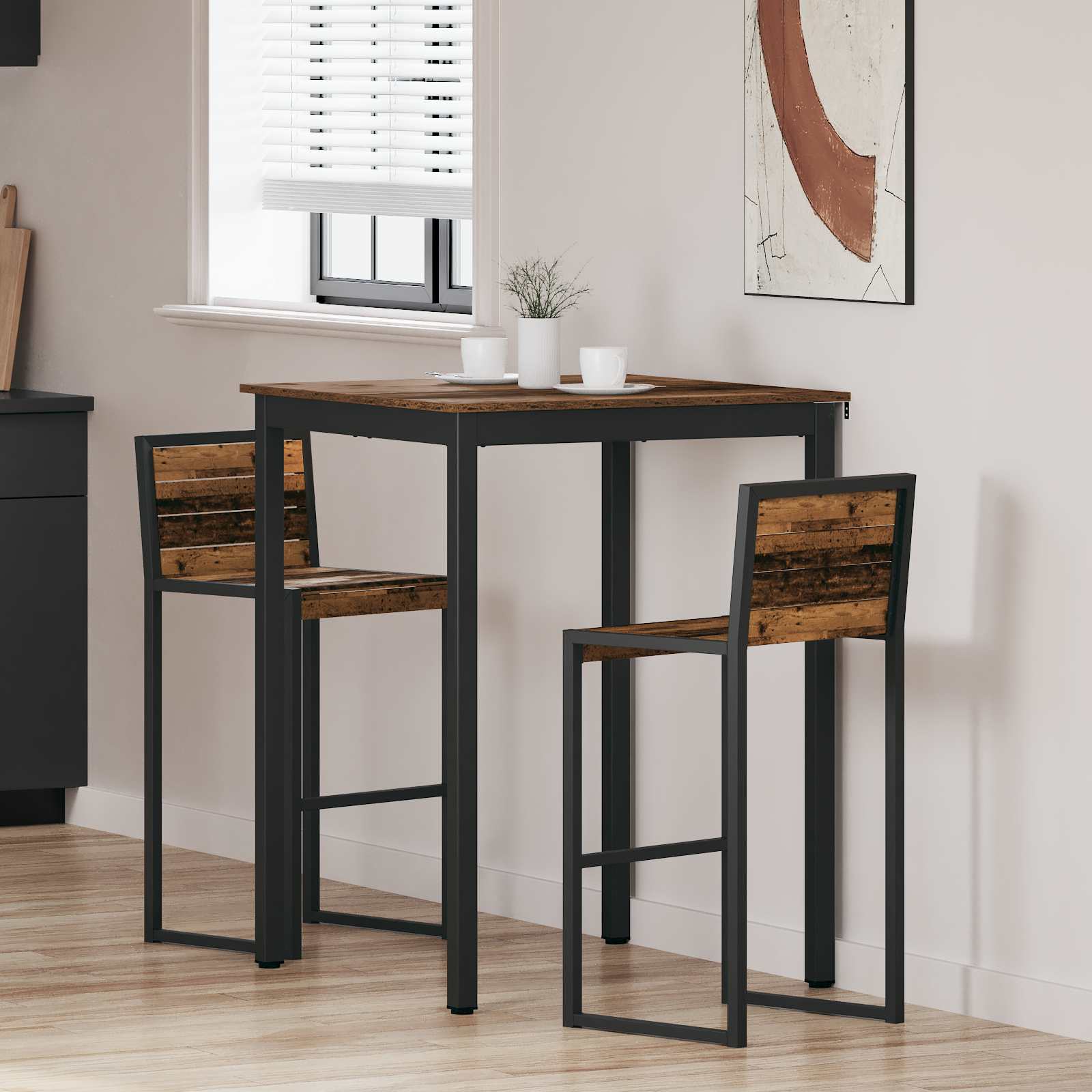 vidaXL Masă Bar în Picioare Lemn compozit