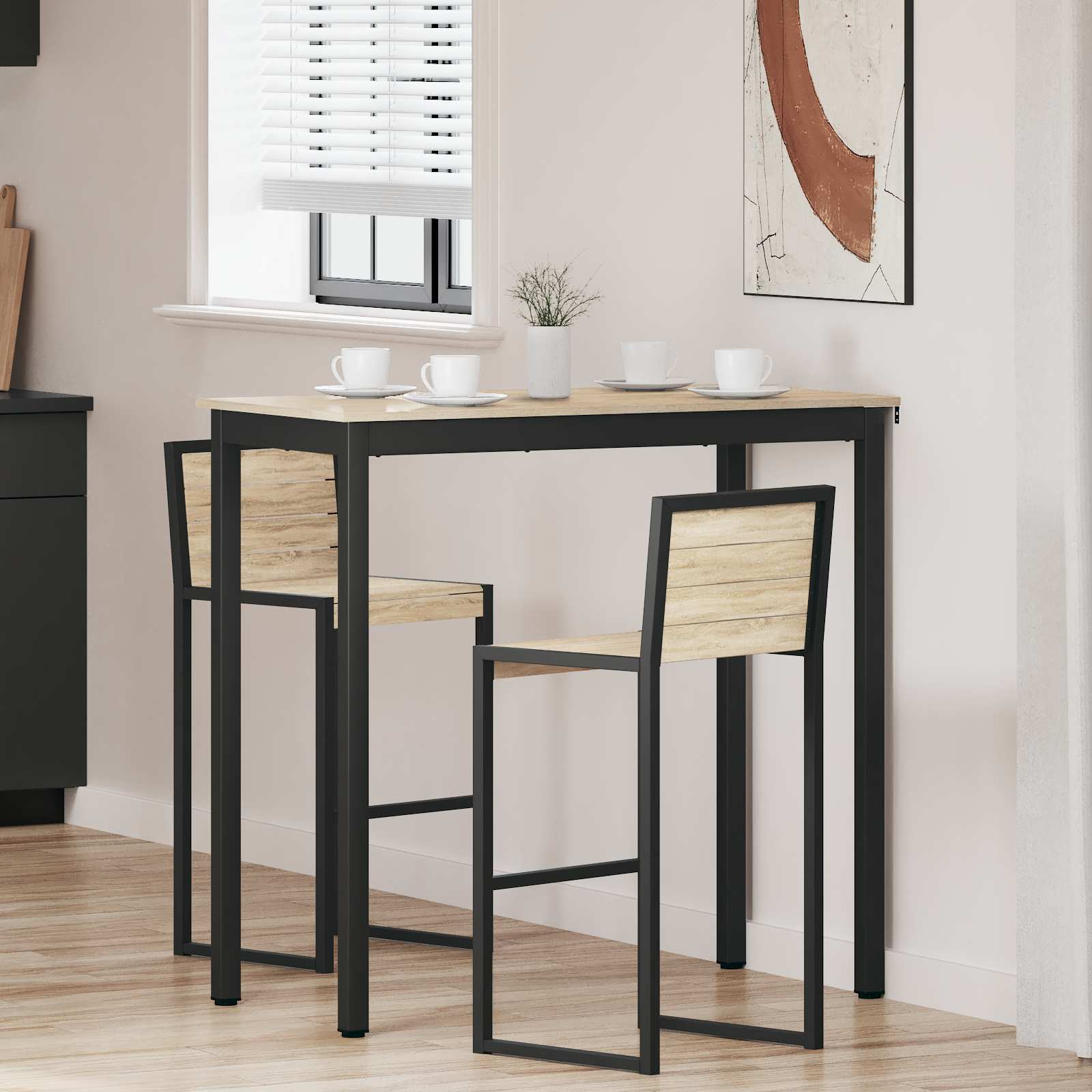 vidaXL Masă Bar în Picioare Lemn compozit