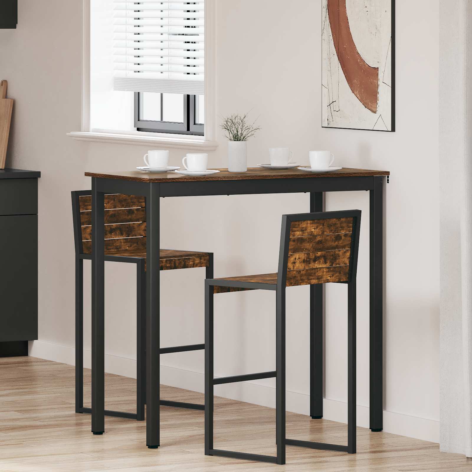 vidaXL Masă Bar în Picioare Lemn compozit