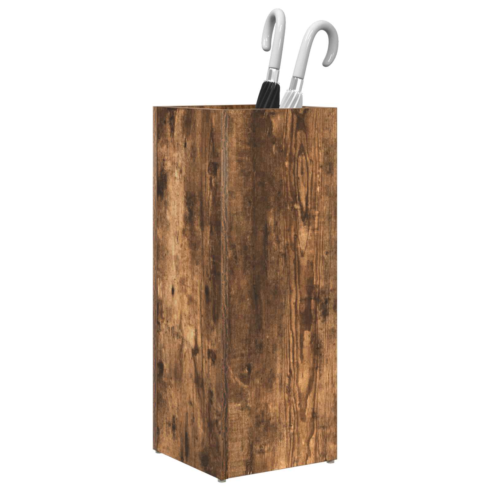 vidaXL Paraplu Standaard Gerookt eiken 25 x 24,5 x 64 cm Bewerkt hout