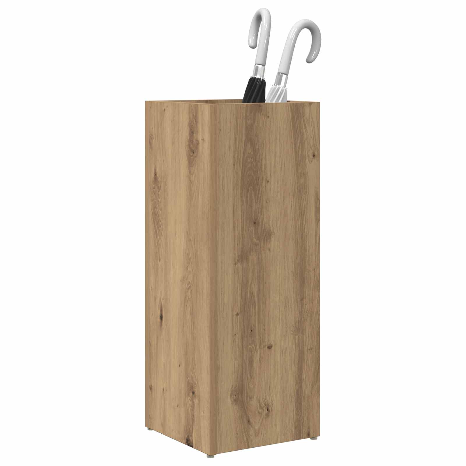 vidaXL Paraplu Standaard Artisan Eiken 25 x 24,5 x 64 cm Bewerkt hout