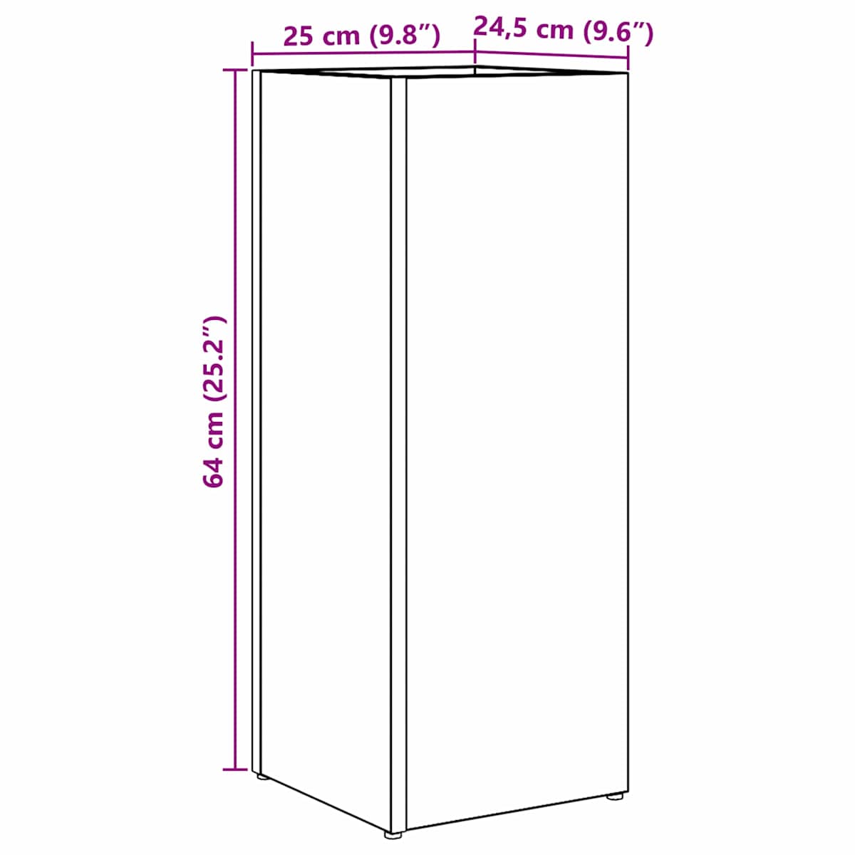 Parasolfod 25 x 24,5 x 64 cm Konstrueret træ - Billede 11