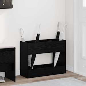 Stojan na slunečníky Černý dub 65 x 24 x 50 cm kompozitní dřevo - obrázek 1