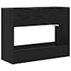 vidaXL Hoidik ja riputustugi Must tamm 65 x 24 x 50 cm Tehispuit