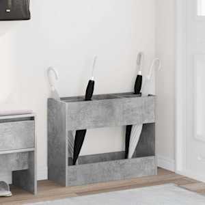 Stojalo za dežnik Betonsko siva 65 x 24 x 50 cm Konstruiran les