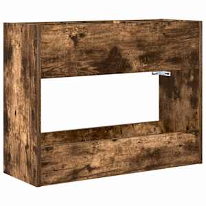 vidaXL Hoidik ja riputustugi Suitsetatud tamm 65 x 24 x 50 cm