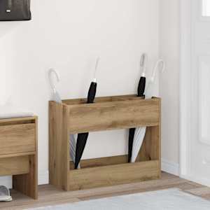 Stojalo za dežnik Umetni hrast 65 x 24 x 50 cm Konstruiran les