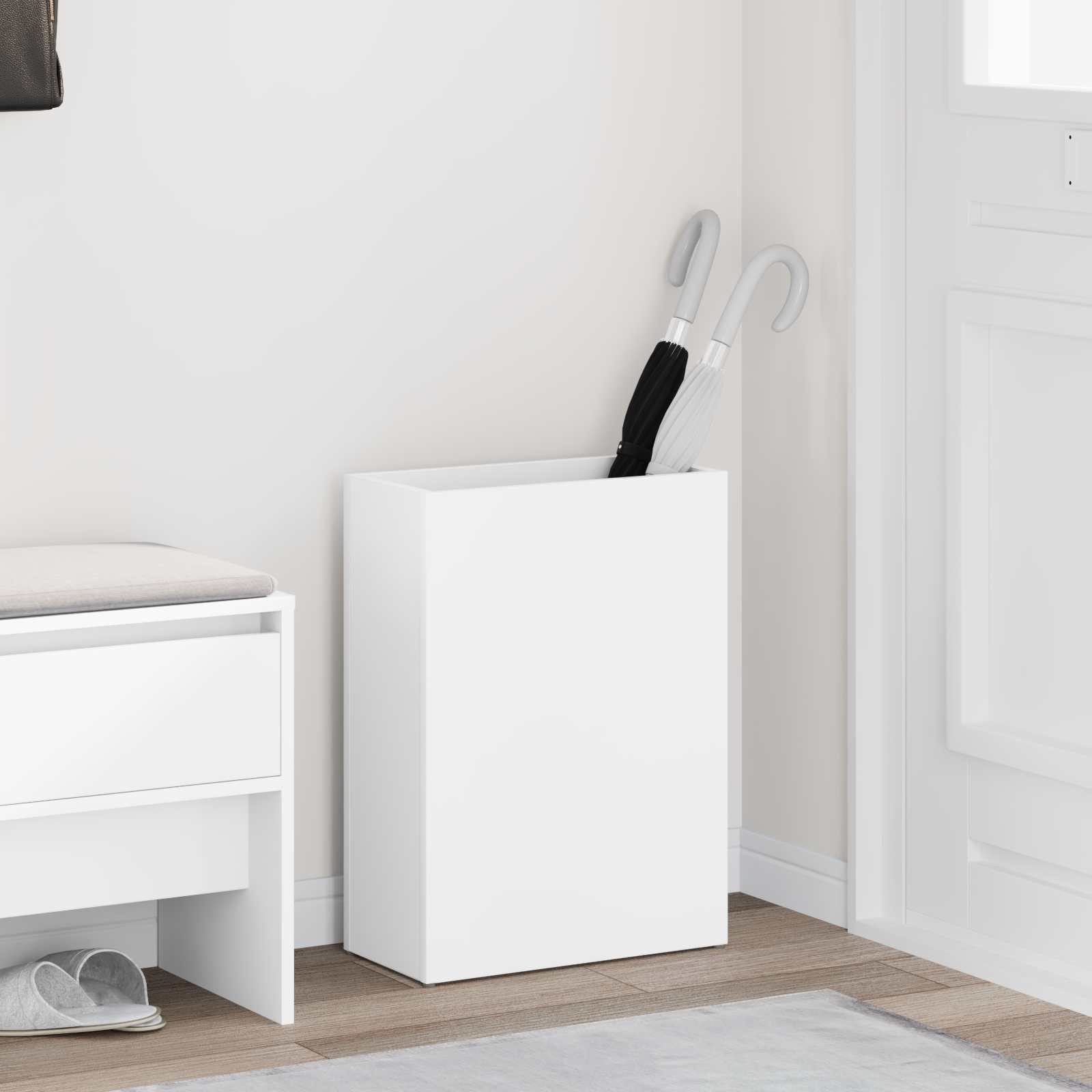 vidaXL Sonnenschirmhalter Weiß 40 x 20 x 55,5 cm Holzwerkstoff