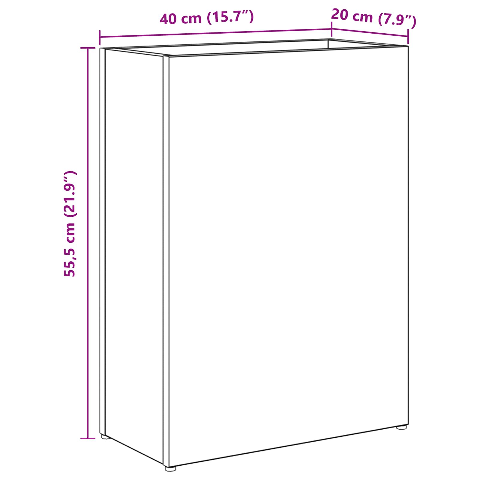 Paraplu Standaard Gerookt eiken 40 x 20 x 55,5 cm Bewerkt hout image 11