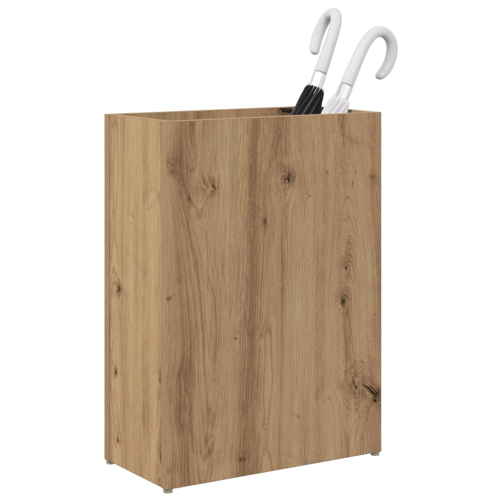 vidaXL Paraplu Standaard Artisan Eiken 40 x 20 x 55,5 cm Bewerkt hout