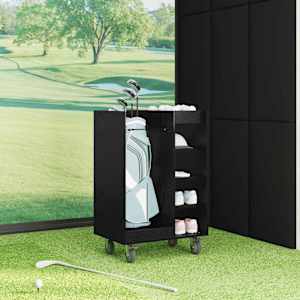 Golfová skříň s kolem Jednobarevný Černý dub 65 x 45 x 98 cm - obrázek 4
