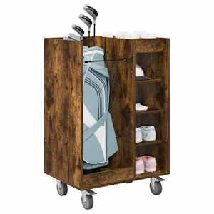 Golfová skříň s kolem Jednobarevný Kouřový dub 65 x 45 x 98 cm - obrázek 3