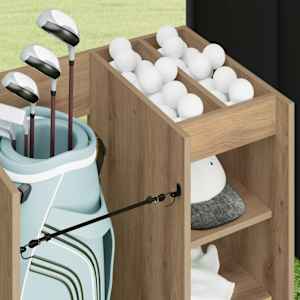 Golfová skříň s kolem Artisanový dub 65 x 45 x 98 cm - obrázek 5