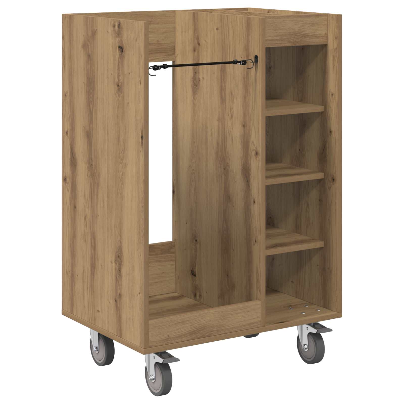 Thumbnail - vidaXL Golf Schrank Mit Rad Uni Artisan-Eiche 65 x 45 x 98 cm