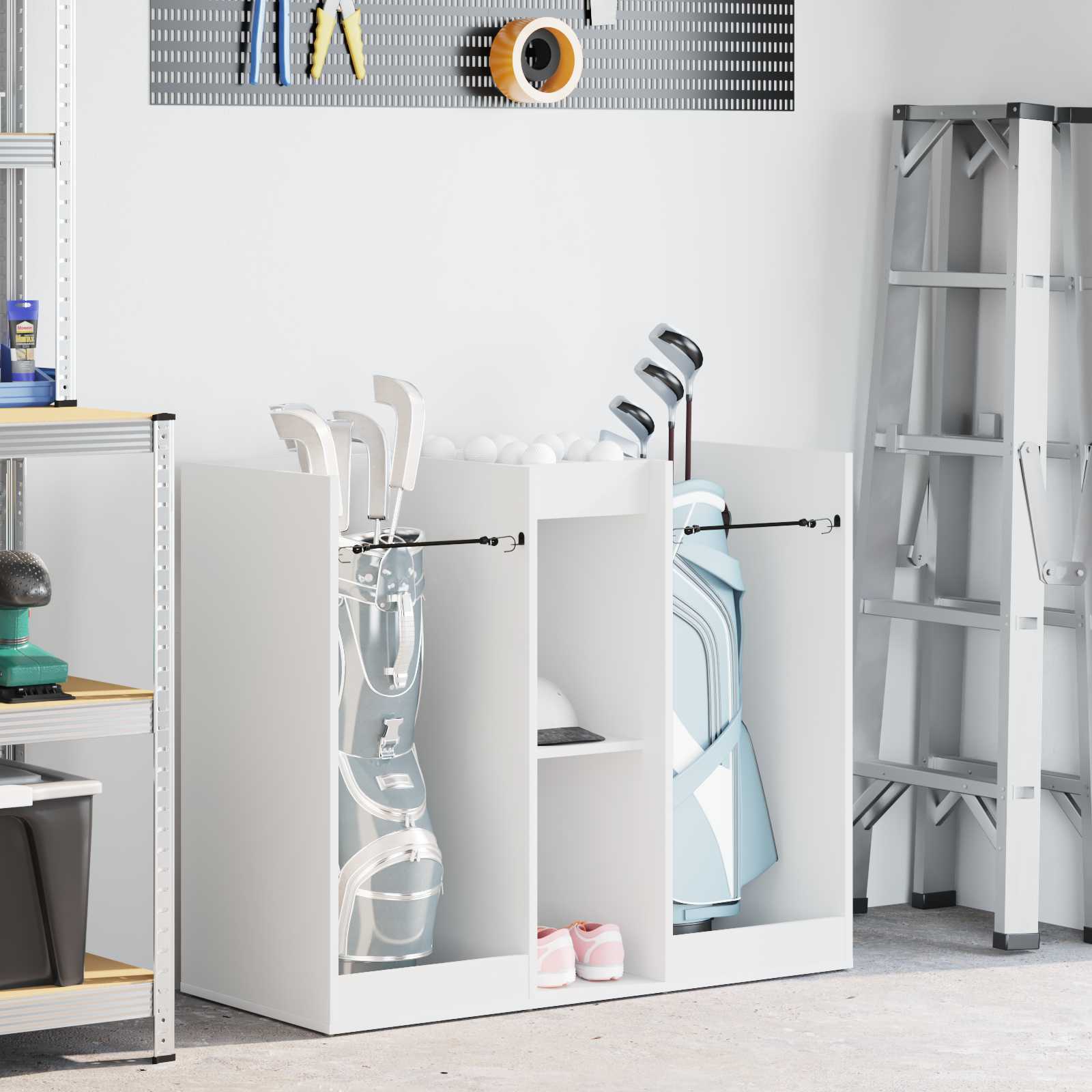 vidaXL Golf Schrank Uni Weiß 102 x 45 x 85,5 cm