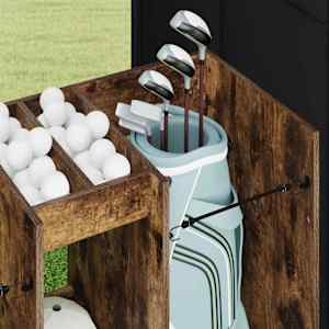 Golfová skříň Jednobarevný Kouřový dub 102 x 45 x 85,5 cm - obrázek 5