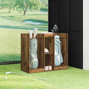 Golfová skříň Jednobarevný Staré dřevo 102 x 45 x 85,5 cm - obrázek 4