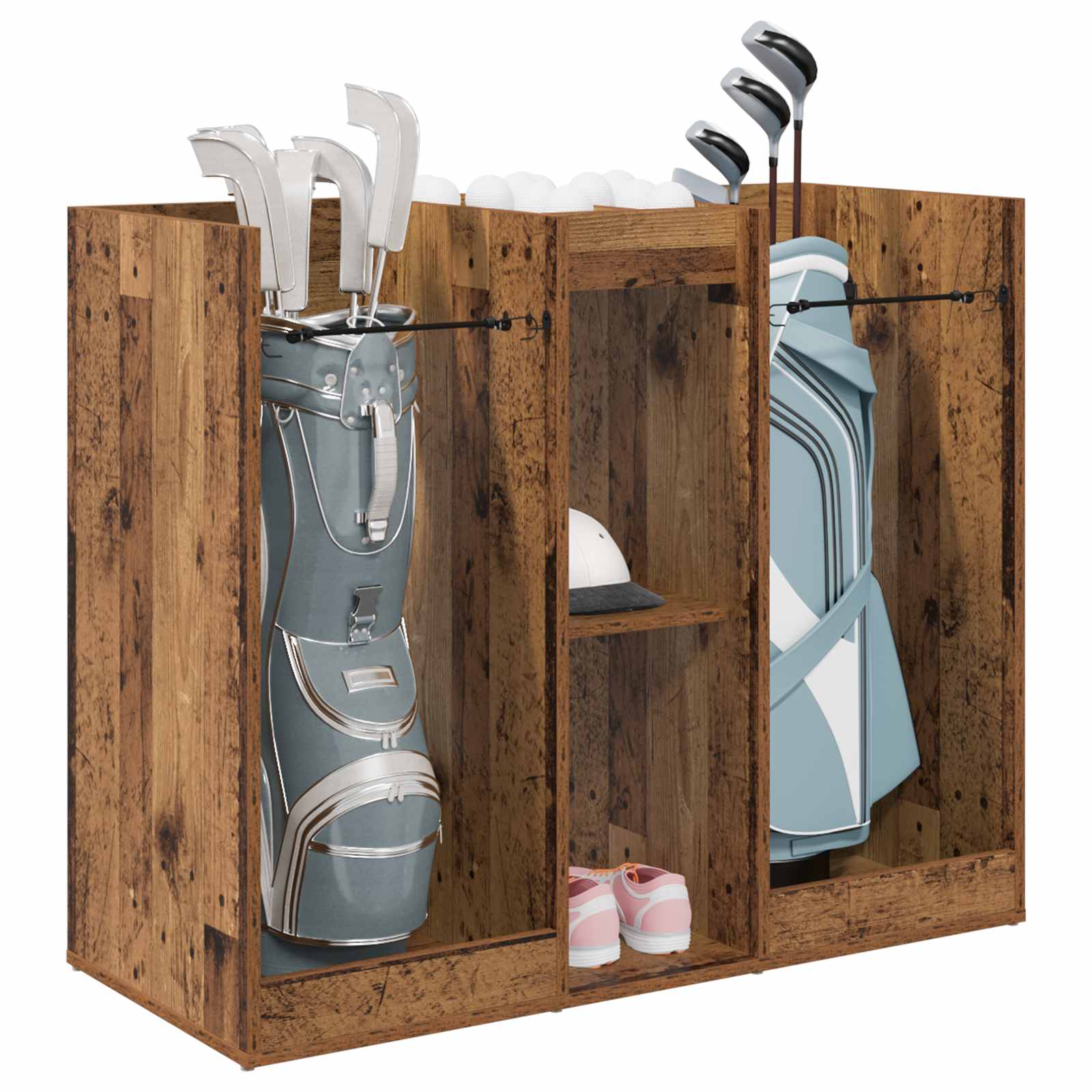 Thumbnail - vidaXL Golf Schrank Uni Altholz 102 x 45 x 85,5 cm