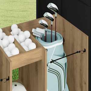 Golfová skříň Jednobarevný Artisanový dub 102 x 45 x 85,5 cm - obrázek 5