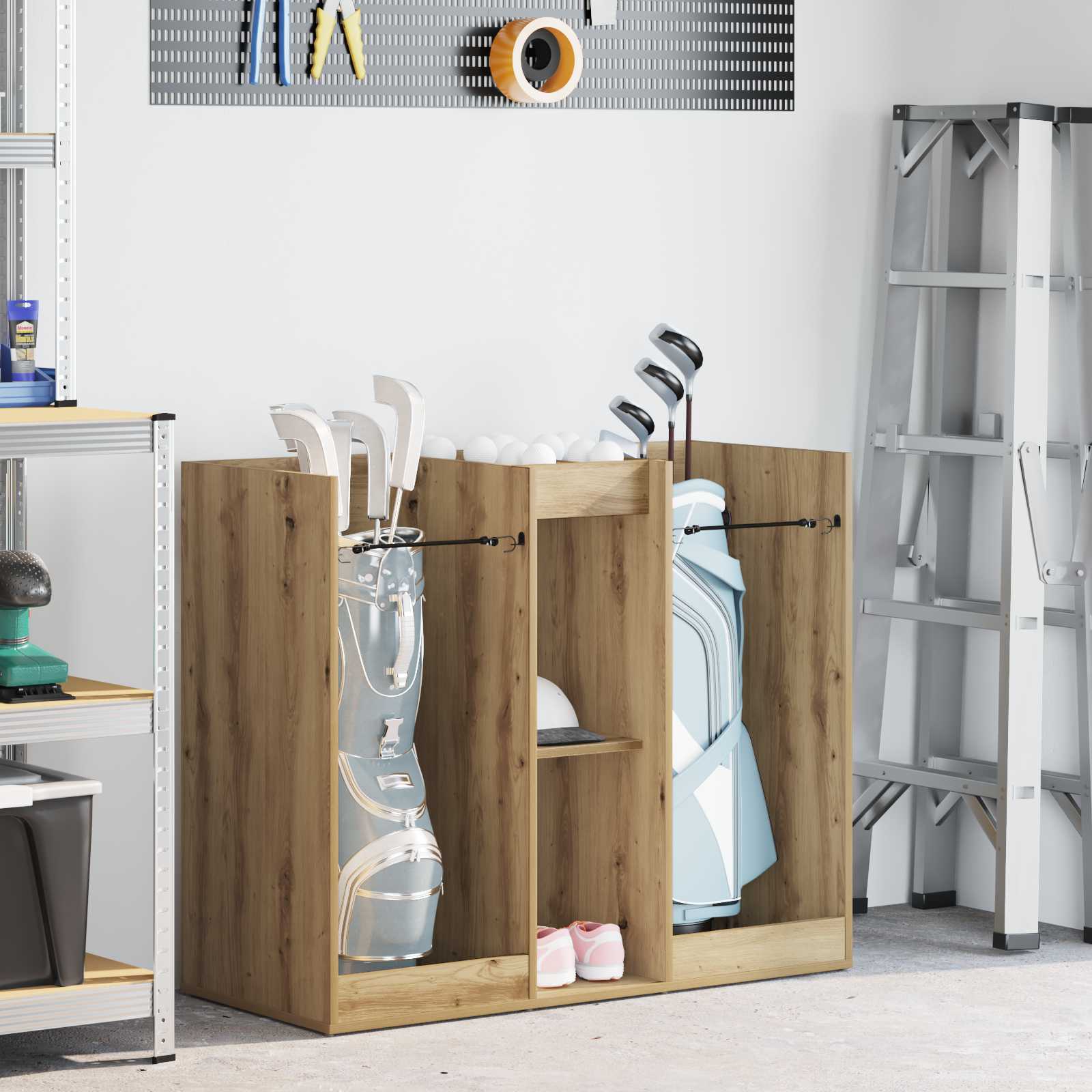 vidaXL Golf Schrank Uni Artisan-Eiche 102 x 45 x 85,5 cm