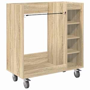 vidaXL Golfikapp rattaga &Uuml;ksv&auml;rviline Sonoma tamm 90 x 45 x 98 cm