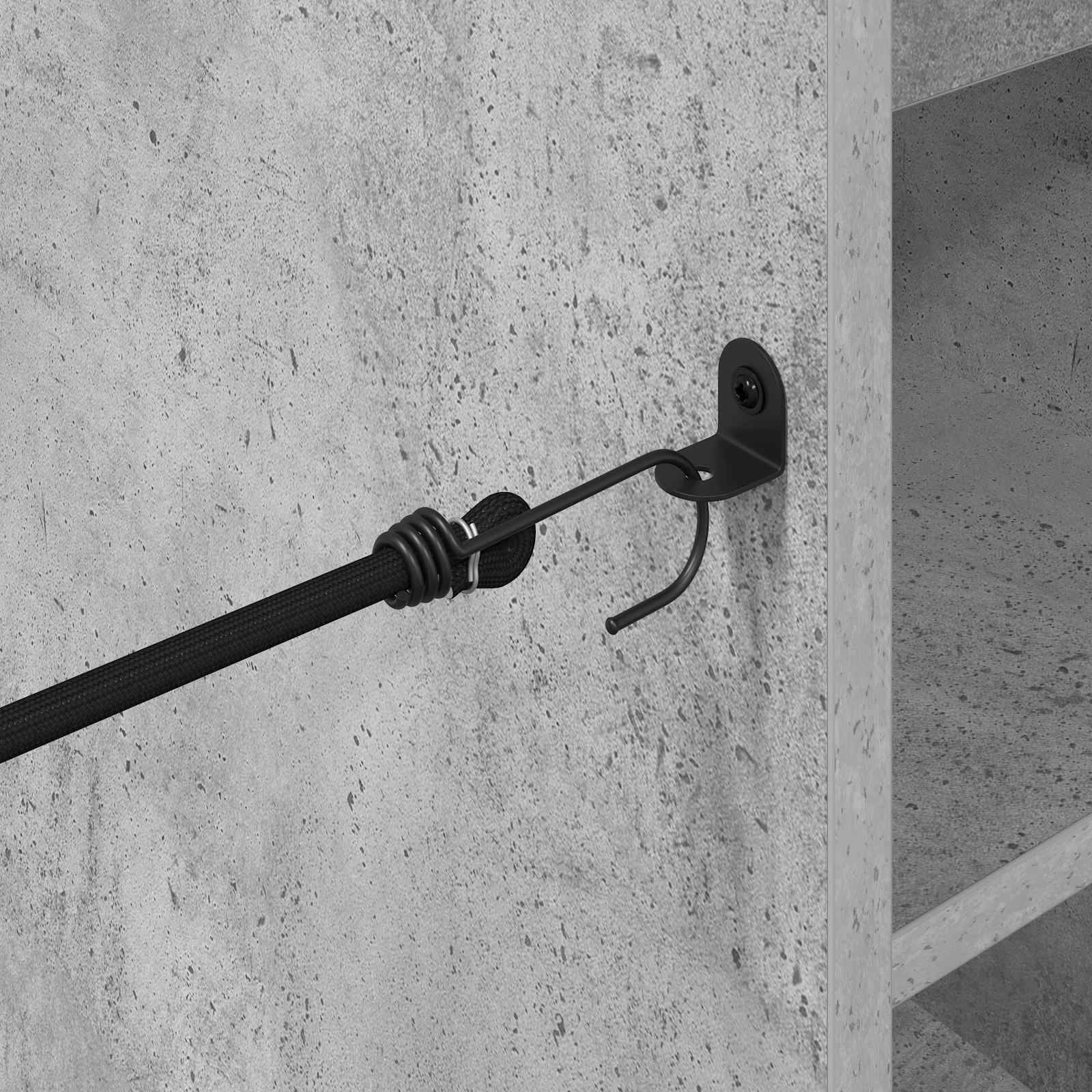 Golf omara s kolesom Enobarvno Betonsko siva 90 x 45 x 98 cm - slika 9