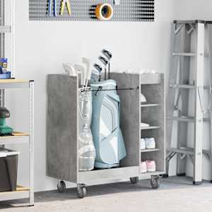 Golf omara s kolesom Enobarvno Betonsko siva 90 x 45 x 98 cm