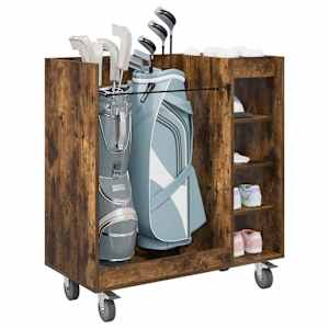 Golfová skříň s kolem Jednobarevný Kouřový dub 90 x 45 x 98 cm - obrázek 3