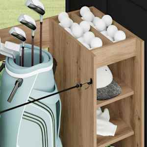 Golfová skříň s kolem Artisanový dub 90 x 45 x 98 cm - obrázek 5