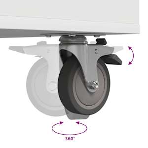 Golfová skříň s kolem Jednobarevný Bílá 120 x 45 x 98 cm - obrázek 11