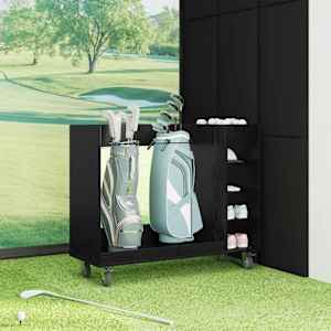 Golfová skříň s kolem Jednobarevný Černý dub 120 x 45 x 98 cm - obrázek 4