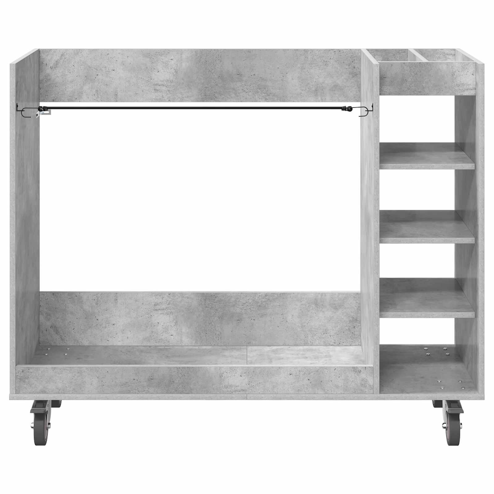 Golf omara s kolesom Enobarvno Betonsko siva 120 x 45 x 98 cm - slika 6