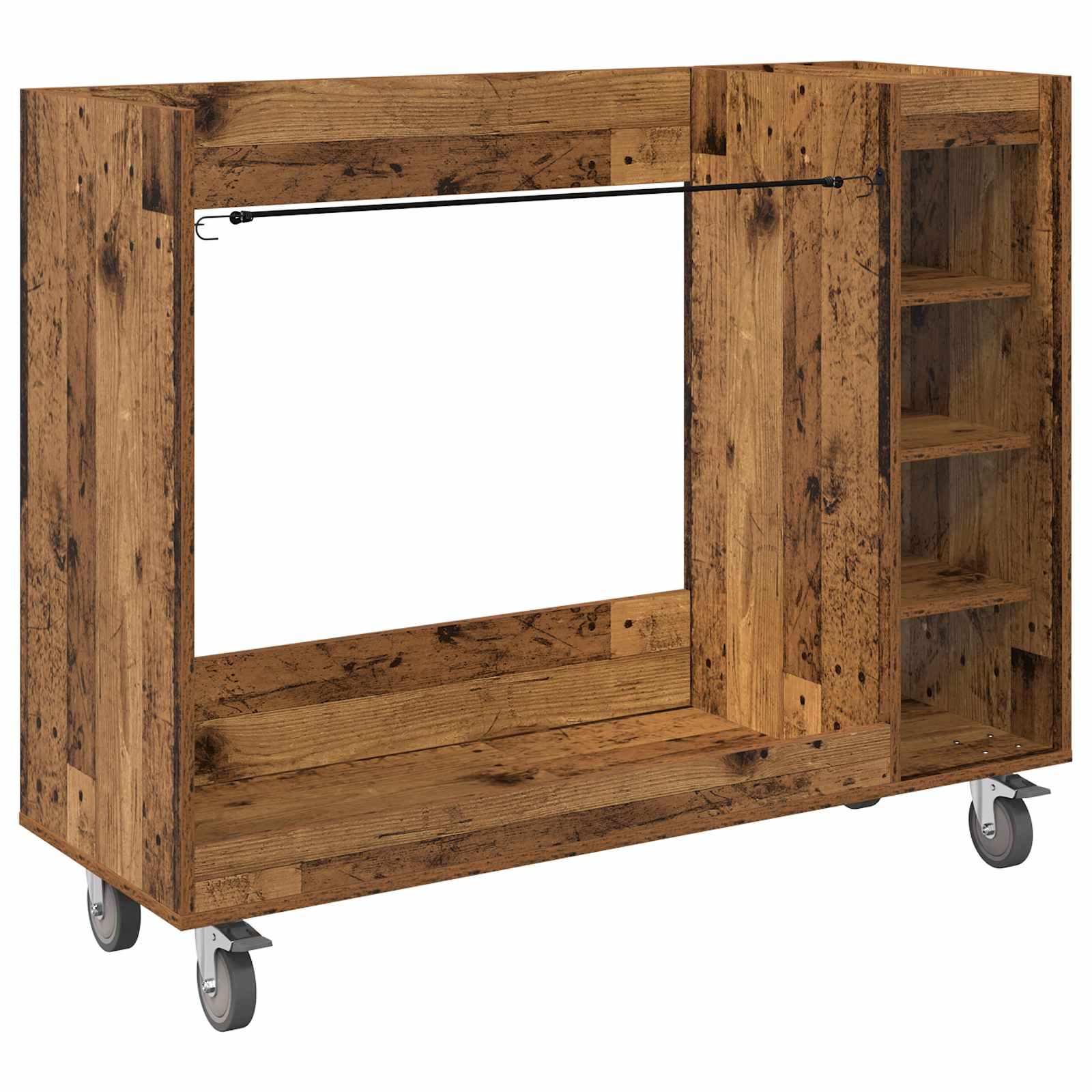 Golfu skapis ar riteni Vienkrāsains Vecs koks 120 x 45 x 98 cm