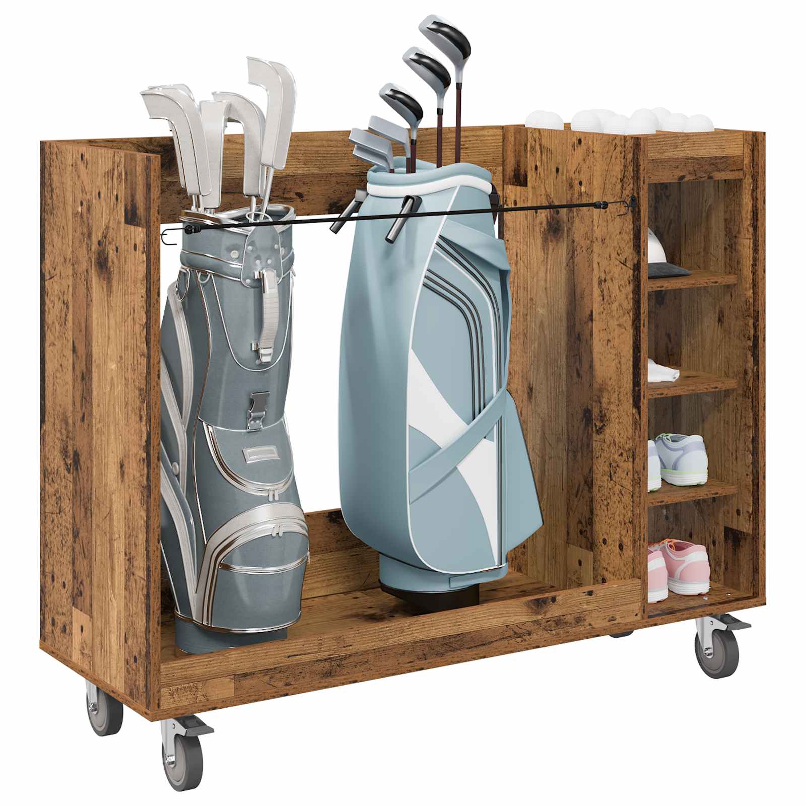 Golf omara s kolesom Enobarvno Star les 120 x 45 x 98 cm - slika 3