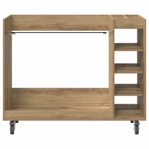 Golfová skříň s kolem Artisanový dub 120 x 45 x 98 cm - obrázek 6