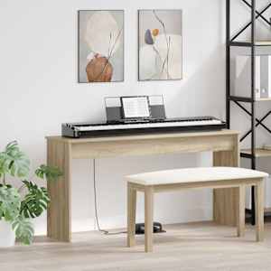 Stojan na klávesy Sonoma dub 130 x 32 x 64 cm kompozitní dřevo - obrázek 1