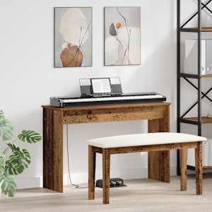 Stojan na klávesy Staré dřevo 100 x 32 x 64 cm kompozitní dřevo - obrázek 1