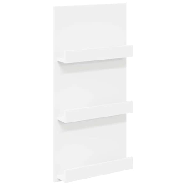 vidaXL Ajakirja riiul riiuliga Valge 51 x 11 x 102 cm Tehispuit