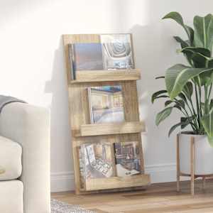 Regál na časopisy Sonoma dub 51 x 11 x 102 cm kompozitní dřevo - obrázek 1