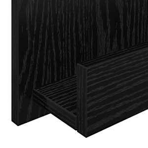 Regál na časopisy Černý dub 43 x 11 x 102 cm kompozitní dřevo - obrázek 8