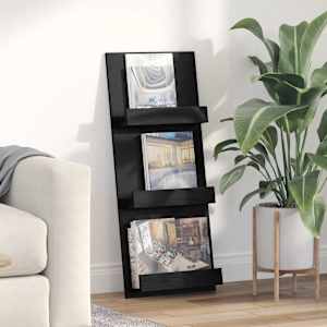 Regál na časopisy Černý dub 43 x 11 x 102 cm kompozitní dřevo - obrázek 1
