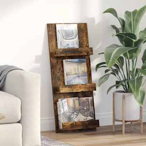Regál na časopisy Kouřový dub 43 x 11 x 102 cm kompozitní dřevo - obrázek 1