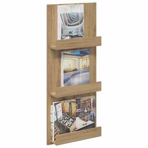 Regál na časopisy s policí Artisanový dub 43 x 11 x 102 cm - obrázek 3
