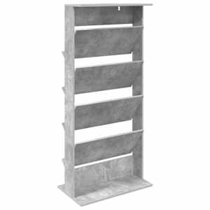 Regál na časopisy s policí Betonově šedá 70 x 41 x 156 cm - obrázek 7
