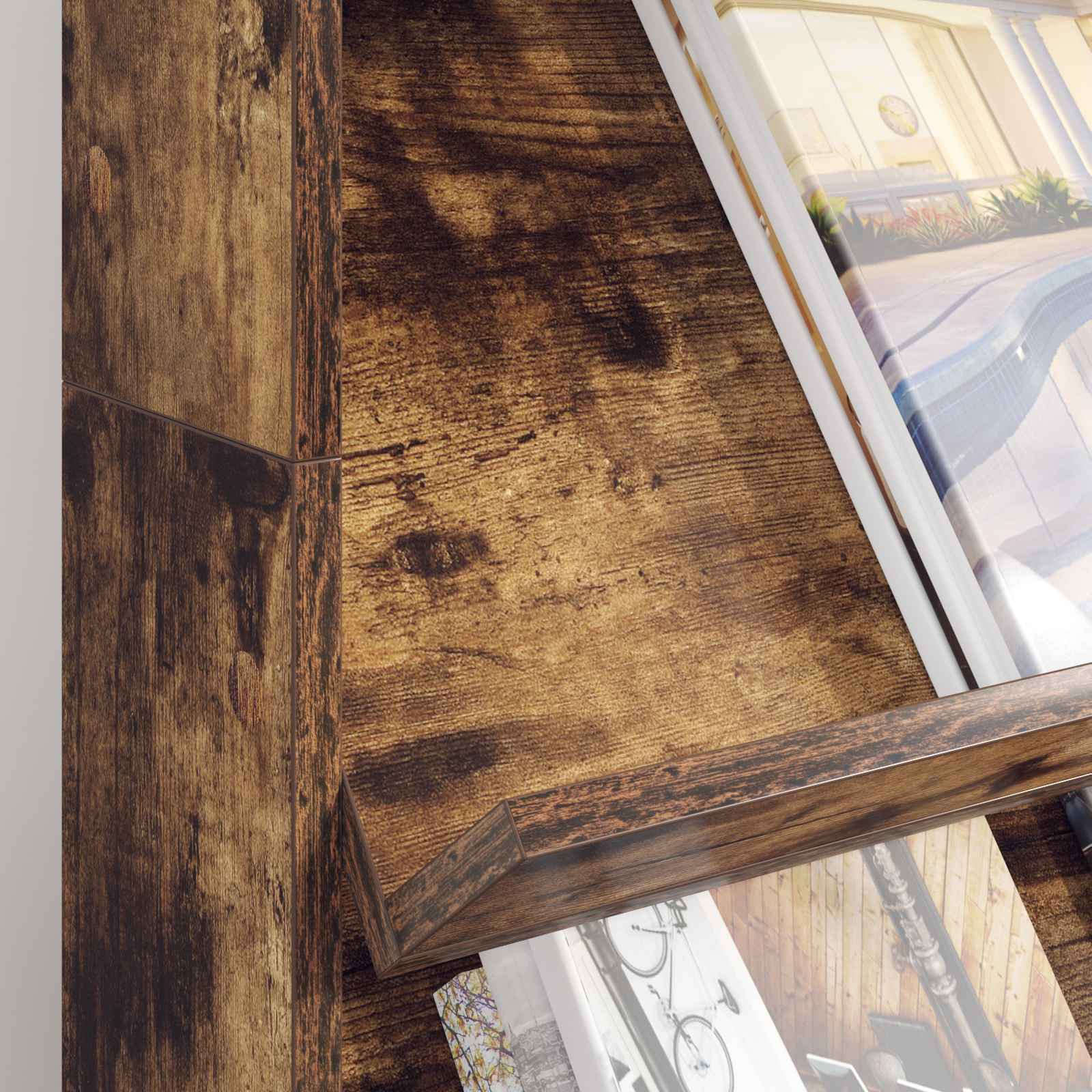 Raft pentru reviste cu raft Stejar fumuriu 70 x 41 x 126 cm [3]