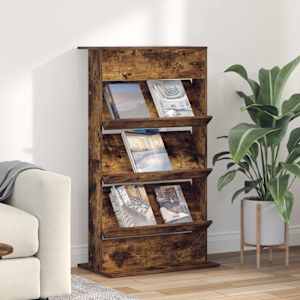 Regal za revije Dimljeni oreh 70 x 41 x 126 cm Konstruiran les