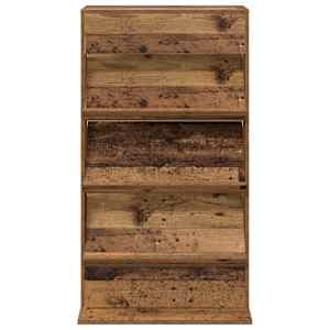 Regál na časopisy Staré dřevo 70 x 41 x 126 cm kompozitní dřevo - obrázek 5
