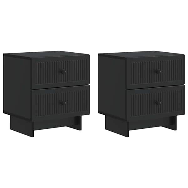 vidaXL &Ouml;&ouml;lambi kapp 2 tk Must 43 x 34,5 x 47,5 cm Tehispuit