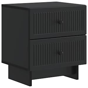 Noční skříňka 2 pcs Černá 43 x 34,5 x 47,5 cm Kompozitní dřevo - obrázek 5